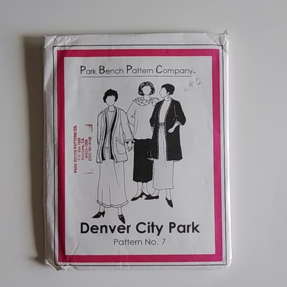 Park Bench Pattern Company SZ IX  Denver City Park Pattern No. 7